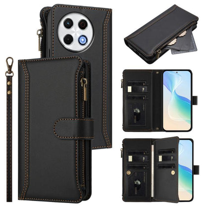 Magnetic Closure 9 Card Slots Zipper Leather Case with Hand Strap, For Tecno Camon 50 Pro 4G, For Tecno Camon 50 4G / CN5, For Tecno Spark Slim 5G, For Tecno Spark Go 1 / 1S / Pop 9, For Tecno Camon 40 Pro 4G Global, For Tecno Camon 40 4G              ...