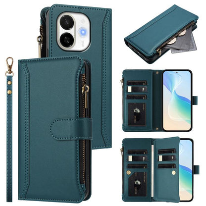 Magnetic Closure 9 Card Slots Zipper Leather Case with Hand Strap, For Tecno Camon 50 Pro 4G, For Tecno Camon 50 4G / CN5, For Tecno Spark Slim 5G, For Tecno Spark Go 1 / 1S / Pop 9, For Tecno Camon 40 Pro 4G Global, For Tecno Camon 40 4G              ...