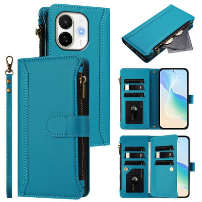Magnetic Closure 9 Card Slots Zipper Leather Case with Hand Strap, For Tecno Camon 50 Pro 4G, For Tecno Camon 50 4G / CN5, For Tecno Spark Slim 5G, For Tecno Spark Go 1 / 1S / Pop 9, For Tecno Camon 40 Pro 4G Global, For Tecno Camon 40 4G              ...