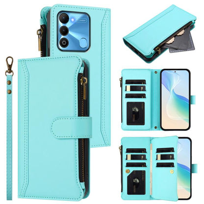 Magnetic Closure 9 Card Slots Zipper Leather Case with Hand Strap, For Tecno Spark 10C / Spark 10 4G, For Tecno Spark 10 Pro 4G, For Tecno Camon 19 / 19 Pro 5G, For Tecno Pova 4 Pro, For Tecno Pova 4, For Tecno Pova Neo 2                               ...