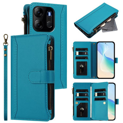 Magnetic Closure 9 Card Slots Zipper Leather Case with Hand Strap, For Tecno Pova 6 Neo, For Tecno Pova 6 4G, For Tecno Pova 6 5G / 6 Pro 5G, For Tecno Camon 30 Pro 5G, For Tecno Camon 30 Premier, For Tecno Camon 30 4G / 5G, For Tecno Spark 20 Pro+ 4G ...