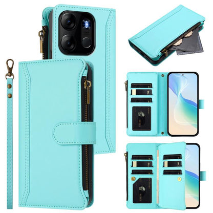 Magnetic Closure 9 Card Slots Zipper Leather Case with Hand Strap, For Tecno Pova 6 Neo, For Tecno Pova 6 4G, For Tecno Pova 6 5G / 6 Pro 5G, For Tecno Camon 30 Pro 5G, For Tecno Camon 30 Premier, For Tecno Camon 30 4G / 5G, For Tecno Spark 20 Pro+ 4G ...