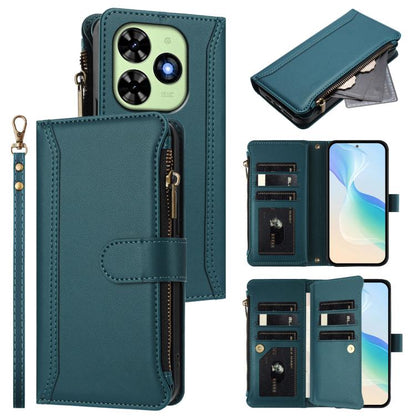 Magnetic Closure 9 Card Slots Zipper Leather Case with Hand Strap, For Tecno Pova 6 Neo, For Tecno Pova 6 4G, For Tecno Pova 6 5G / 6 Pro 5G, For Tecno Camon 30 Pro 5G, For Tecno Camon 30 Premier, For Tecno Camon 30 4G / 5G, For Tecno Spark 20 Pro+ 4G ...