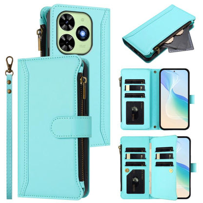 Magnetic Closure 9 Card Slots Zipper Leather Case with Hand Strap, For Tecno Pova 6 Neo, For Tecno Pova 6 4G, For Tecno Pova 6 5G / 6 Pro 5G, For Tecno Camon 30 Pro 5G, For Tecno Camon 30 Premier, For Tecno Camon 30 4G / 5G, For Tecno Spark 20 Pro+ 4G ...