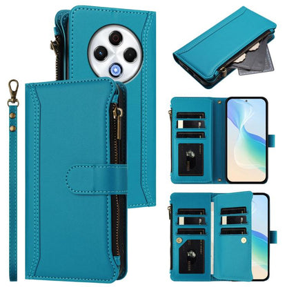 Magnetic Closure 9 Card Slots Zipper Leather Case with Hand Strap, For Tecno Camon 50 Pro 4G, For Tecno Camon 50 4G / CN5, For Tecno Spark Slim 5G, For Tecno Spark Go 1 / 1S / Pop 9, For Tecno Camon 40 Pro 4G Global, For Tecno Camon 40 4G              ...