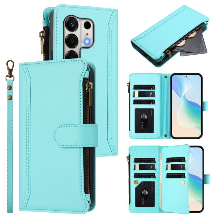 Magnetic Closure 9 Card Slots Zipper Leather Case with Hand Strap, For Tecno Camon 50 Pro 4G, For Tecno Camon 50 4G / CN5, For Tecno Spark Slim 5G, For Tecno Spark Go 1 / 1S / Pop 9, For Tecno Camon 40 Pro 4G Global, For Tecno Camon 40 4G              ...