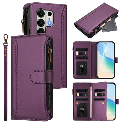 Magnetic Closure 9 Card Slots Zipper Leather Case with Hand Strap, For Tecno Camon 50 Pro 4G, For Tecno Camon 50 4G / CN5, For Tecno Spark Slim 5G, For Tecno Spark Go 1 / 1S / Pop 9, For Tecno Camon 40 Pro 4G Global, For Tecno Camon 40 4G              ...