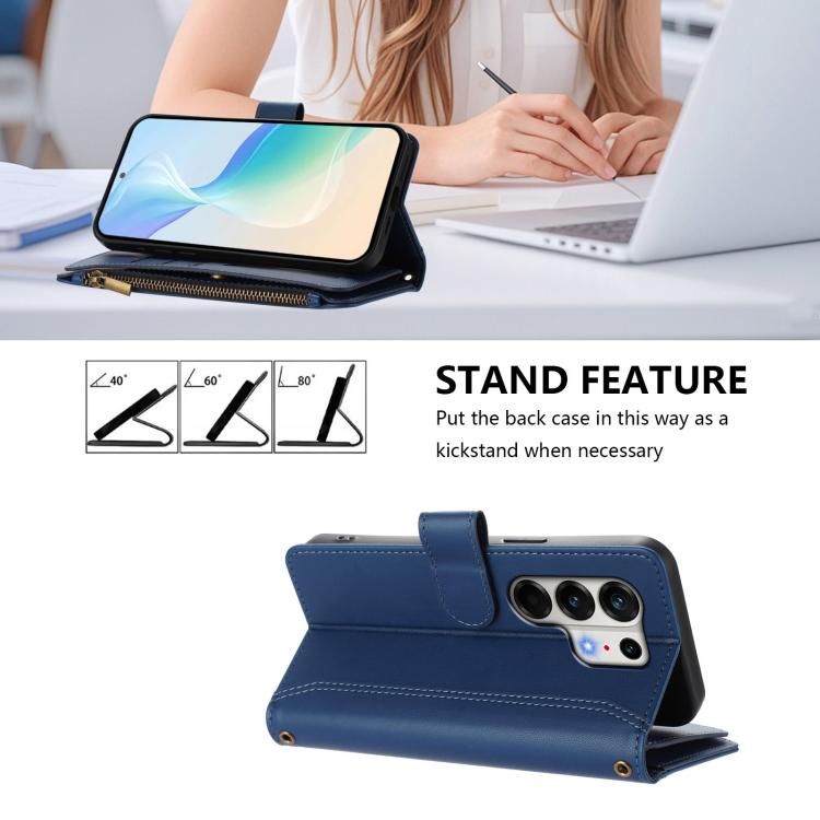 Magnetic Closure 9 Card Slots Zipper Leather Case with Hand Strap, For Tecno Camon 50 Pro 4G, For Tecno Camon 50 4G / CN5, For Tecno Spark Slim 5G, For Tecno Spark Go 1 / 1S / Pop 9, For Tecno Camon 40 Pro 4G Global, For Tecno Camon 40 4G              ...