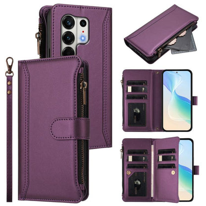 Magnetic Closure 9 Card Slots Zipper Leather Case with Hand Strap, For Tecno Camon 50 Pro 4G, For Tecno Camon 50 4G / CN5, For Tecno Spark Slim 5G, For Tecno Spark Go 1 / 1S / Pop 9, For Tecno Camon 40 Pro 4G Global, For Tecno Camon 40 4G              ...