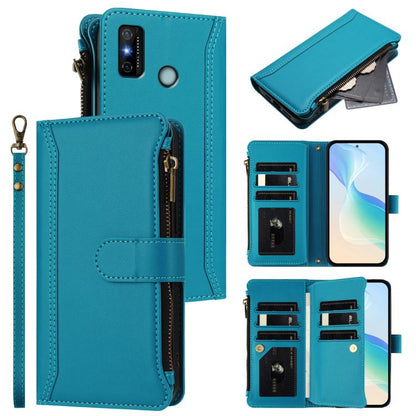 Magnetic Closure 9 Card Slots Zipper Leather Case with Hand Strap, For Tecno Spark 10C / Spark 10 4G, For Tecno Spark 10 Pro 4G, For Tecno Camon 19 / 19 Pro 5G, For Tecno Pova 4 Pro, For Tecno Pova 4, For Tecno Pova Neo 2                               ...