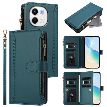 Magnetic Closure 9 Card Slots Zipper Leather Case with Hand Strap, For Tecno Camon 50 Pro 4G, For Tecno Camon 50 4G / CN5, For Tecno Spark Slim 5G, For Tecno Spark Go 1 / 1S / Pop 9, For Tecno Camon 40 Pro 4G Global, For Tecno Camon 40 4G              ...