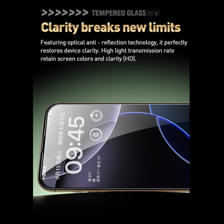 WK WTP-104 Jungle Series Kinkong Kyanite Ultra-hard 9D Curved Privacy Aluminum Glass Film, For iPhone 16 Pro Max, For iPhone 16 Pro, For iPhone 16 Plus / 15 Plus, For iPhone 16 / 15, For iPhone 15 Pro Max, For iPhone 15 Pro