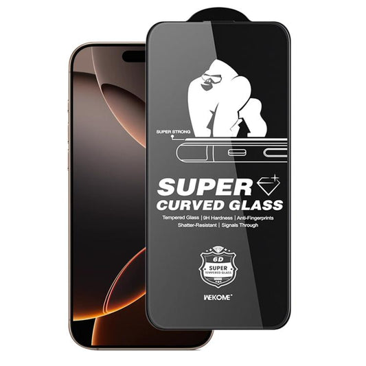 WK WTP-107 Kings KinKong 0.33mm 6D Curved HD Tempered Glass Film, No Black Frame, For iPhone 16 Pro Max, For iPhone 16 Pro, For iPhone 16 Plus / 15 Plus, For iPhone 16 / 15, For iPhone 15 Pro Max, For iPhone 15 Pro, For iPhone 13 Pro Max / 14 Plus
