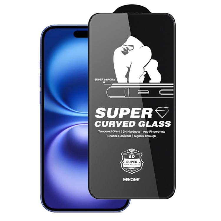 WK WTP-107 Kings KinKong 0.33mm 6D Curved HD Tempered Glass Film, No Black Frame, For iPhone 16 Pro Max, For iPhone 16 Pro, For iPhone 16 Plus / 15 Plus, For iPhone 16 / 15, For iPhone 15 Pro Max, For iPhone 15 Pro, For iPhone 13 Pro Max / 14 Plus�����...