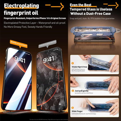 WK WTP-117 Easy Install 6D Curved Ultra-Fine Edge AR Frosted Tempered Glass Film, For iPhone 16 Pro Max, For iPhone 16 Pro, For iPhone 16 Plus / 15 Plus, For iPhone 16 / 15, For iPhone 15 Pro Max, For iPhone 15 Pro, For iPhone 13 Pro Max / 14 Plus�����...