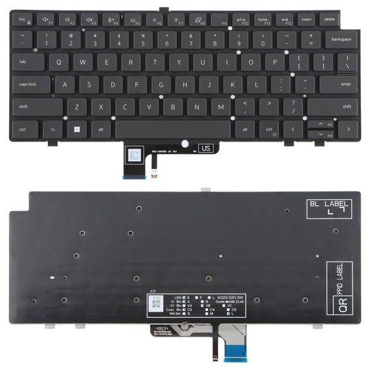 Clavier d'ordinateur portable rétroéclairé version US pour Dell Latitude 7340 7440 7640, pour Dell Latitude 7340