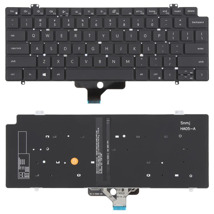 Clavier rétroéclairé version américaine pour ordinateur portable Dell Latitude 7410 7410 2 en 1 P131G P119G, pour Dell Latitude 7410