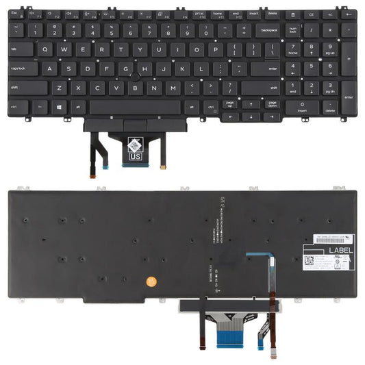 Clavier rétroéclairé pour ordinateur portable version américaine avec pointeur pour Dell Latitude 5500 5501 5511 5510 3500 3501 0MMH7V, Pour Dell Latitude 5500 5501