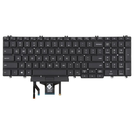 Clavier rétroéclairé pour ordinateur portable version américaine avec pointeur pour Dell Latitude 5500 5501 5511 5510 3500 3501 0MMH7V, Pour Dell Latitude 5500 5501