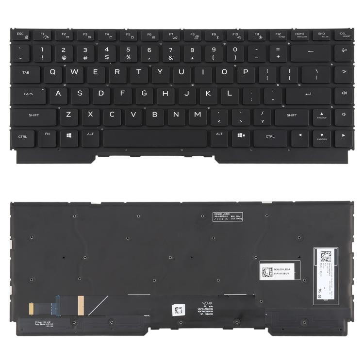 Alienware R7 Keyboard Desktop R7 US Version Colorful Backlit Laptop Keyboard for DELL Alienware M15 R5 ...