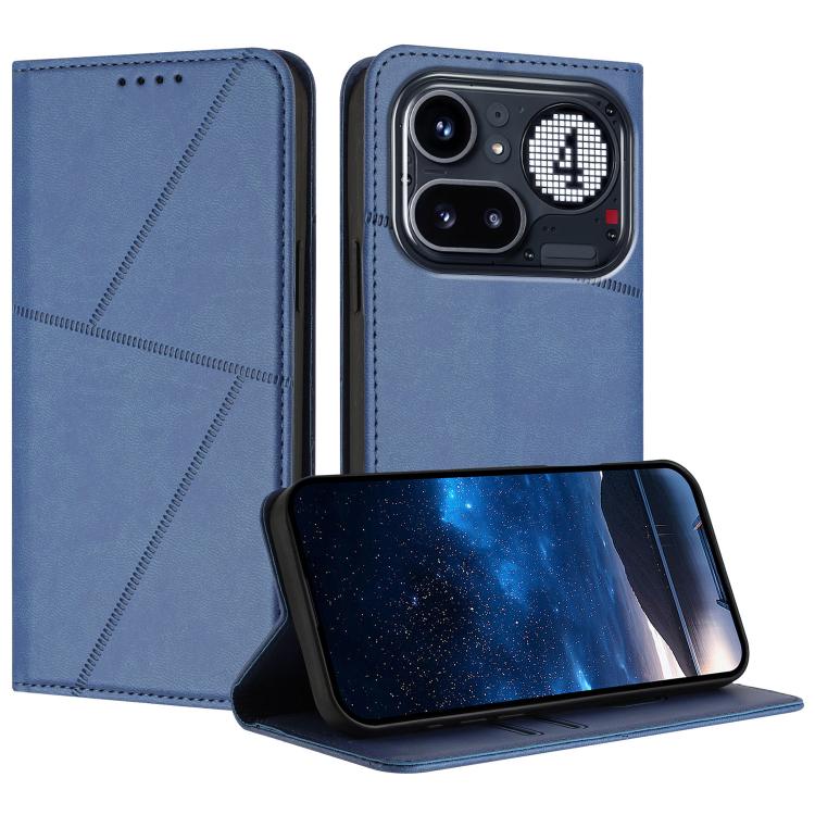 Strong Magnetic Frosted Flip Leather Phone Case, For Nothing Phone 4a Pro, For Nothing Phone 4a, For Nothing Phone 3a, For Nothing Phone 3a Pro, For Nothing Phone 2a, For Nothing Phone 2, For Nothing Phone 1