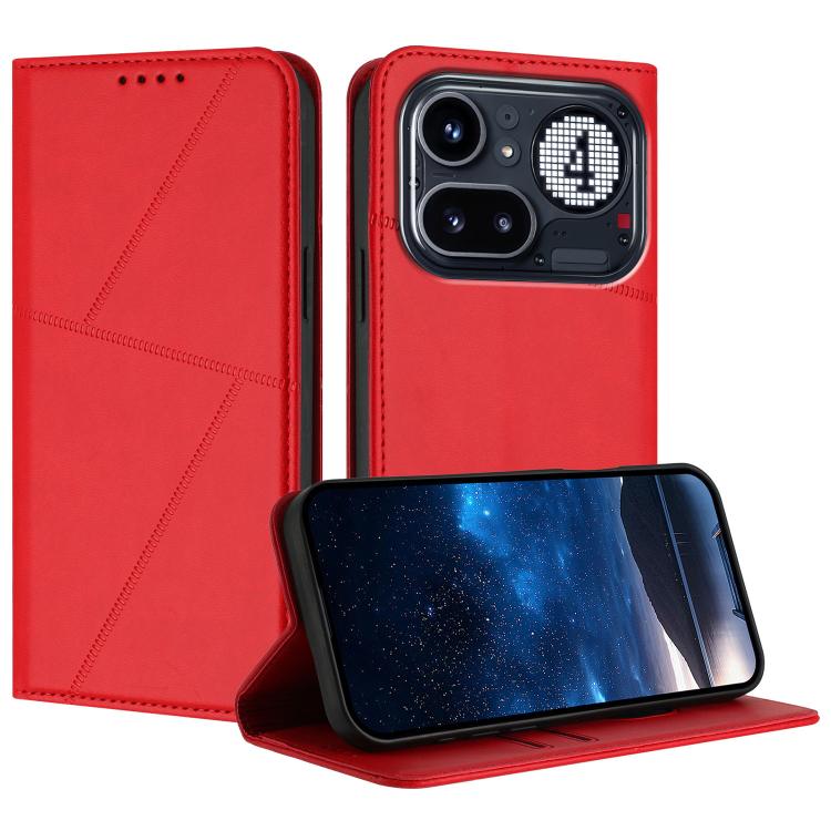 Strong Magnetic Frosted Flip Leather Phone Case, For Nothing Phone 4a Pro, For Nothing Phone 4a, For Nothing Phone 3a, For Nothing Phone 3a Pro, For Nothing Phone 2a, For Nothing Phone 2, For Nothing Phone 1