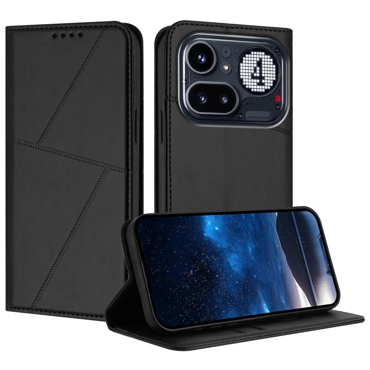 Strong Magnetic Frosted Flip Leather Phone Case, For Nothing Phone 4a Pro, For Nothing Phone 4a, For Nothing Phone 3a, For Nothing Phone 3a Pro, For Nothing Phone 2a, For Nothing Phone 2, For Nothing Phone 1