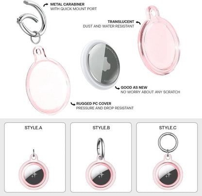 TPU Waterproof Protective Case with Keychain, For AirTag 2nd Gen / AirTag 1st Gen