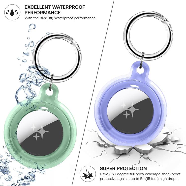 TPU Waterproof Protective Case with Keychain, For AirTag 2nd Gen / AirTag 1st Gen