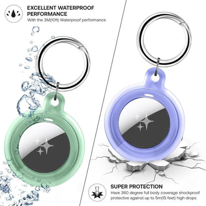 TPU Waterproof Protective Case with Keychain, For AirTag 2nd Gen / AirTag 1st Gen