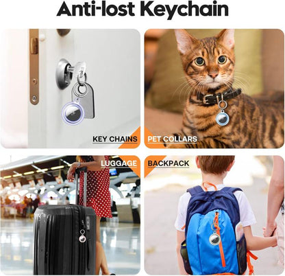 TPU Waterproof Protective Case with Keychain, For AirTag 2nd Gen / AirTag 1st Gen