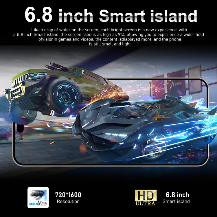 I16 Pro Max / VD1, 3GB+32GB, 6.8 inch Android 10 MTK6753 Octa Core, Network: 4G, Dual SIM, EU Plug, US Plug, UK Plug, AU Plug