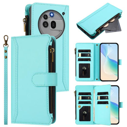 Magnetic Closure 9 Card Slots Zipper Leather Case with Hand Strap, For Nothing Phone 4a Pro, For Nothing Phone 4a, For Nothing Phone 3a, For Nothing Phone 3a Pro, For Nothing CMF Phone 1, For Nothing Phone 2A