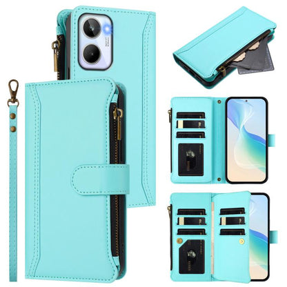 Magnetic Closure 9 Card Slots Zipper Leather Case with Hand Strap, For Realme GT 6 5G Global / GT 6T 5G Global, For Realme C67 4G Global / 12 Lite 4G Global, For Realme 12 Pro 5G Global / P1 Pro 5G, For Realme C53 4G Global / C51 4G                    ...