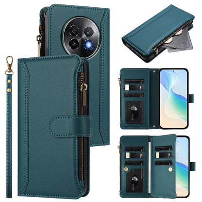 Magnetic Closure 9 Card Slots Zipper Leather Case with Hand Strap, For Realme Narzo 80 Pro, For Realme Narzo 80X, For Realme P3 Ultra 5G  Global, For Realme P3 5G Global, For Realme P3 Pro 5G  Global, For Realme 14 Pro+ 5G, For Realme 14 Pro 5G India  ...