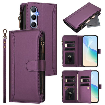Magnetic Closure 9 Card Slots Zipper Leather Case with Hand Strap, For Realme GT 6 5G Global / GT 6T 5G Global, For Realme C67 4G Global / 12 Lite 4G Global, For Realme 12 Pro 5G Global / P1 Pro 5G, For Realme C53 4G Global / C51 4G                    ...