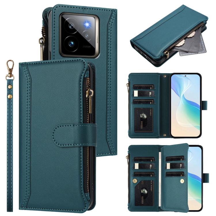 Magnetic Closure 9 Card Slots Zipper Leather Case with Hand Strap, For Realme Narzo 80 Pro, For Realme Narzo 80X, For Realme P3 Ultra 5G  Global, For Realme P3 5G Global, For Realme P3 Pro 5G  Global, For Realme 14 Pro+ 5G, For Realme 14 Pro 5G India  ...