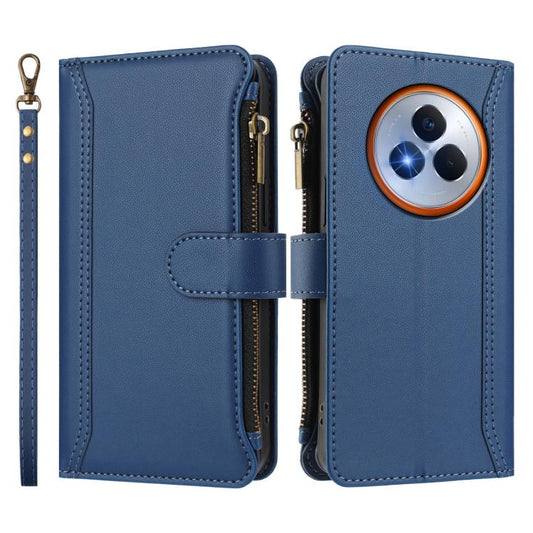 Magnetic Closure 9 Card Slots Zipper Leather Case with Hand Strap, For Realme Narzo 80 Pro, For Realme Narzo 80X, For Realme P3 Ultra 5G  Global, For Realme P3 5G Global, For Realme P3 Pro 5G  Global, For Realme 14 Pro+ 5G, For Realme 14 Pro 5G India  ...