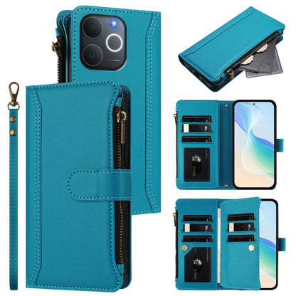 Magnetic Closure 9 Card Slots Zipper Leather Case with Hand Strap, For Realme 16T 5G Global, For Realme C83 5G India/C85 5G, For Realme P4 Power 5G, For Realme Note 80 4G Global, For Realme 16 5G Global, For Realme 16 Pro+ 5G Global                    ...