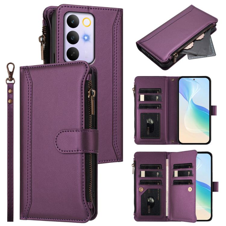 Magnetic Closure 9 Card Slots Zipper Leather Case with Hand Strap, For Realme 16T 5G Global, For Realme C83 5G India/C85 5G, For Realme P4 Power 5G, For Realme Note 80 4G Global, For Realme 16 5G Global, For Realme 16 Pro+ 5G Global                    ...