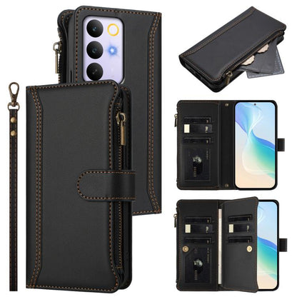 Magnetic Closure 9 Card Slots Zipper Leather Case with Hand Strap, For Realme 16T 5G Global, For Realme C83 5G India/C85 5G, For Realme P4 Power 5G, For Realme Note 80 4G Global, For Realme 16 5G Global, For Realme 16 Pro+ 5G Global                    ...