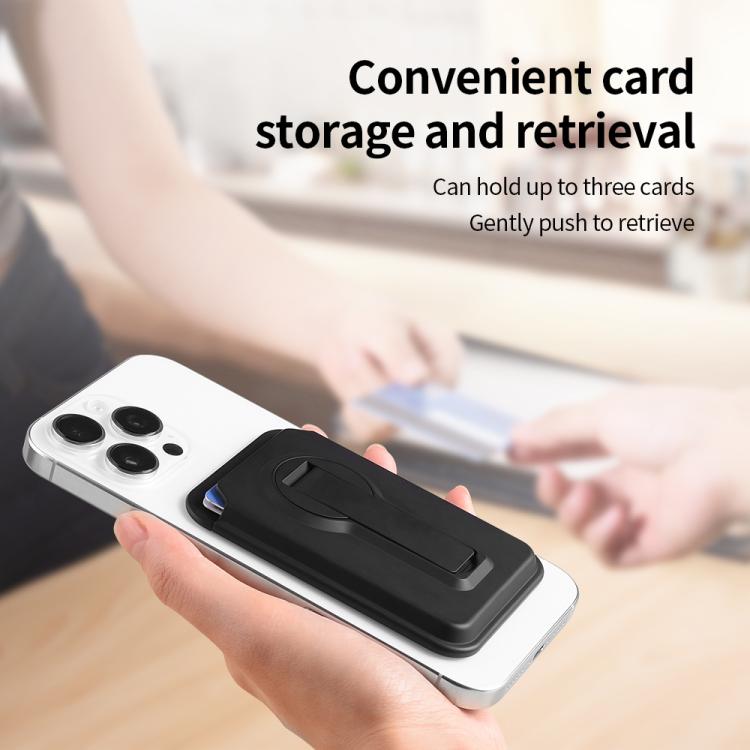 Magnetic Foldable 360 Degree Rotating Bracket Card Bag, Magnetic Foldable