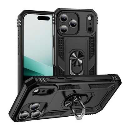 Shockproof TPU Hybrid PC Phone Case with Holder, For iPhone 18 Pro / 17 Pro, For iPhone 18 Pro Max / 17 Pro Max, For iPhone 17, For iPhone 17 Air