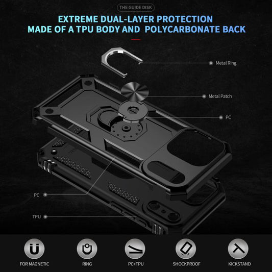 Shockproof TPU Hybrid PC Phone Case with Holder, For iPhone 18 Pro / 17 Pro, For iPhone 18 Pro Max / 17 Pro Max, For iPhone 17, For iPhone 17 Air