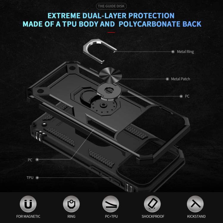 Shockproof TPU Hybrid PC Phone Case with Holder, For iPhone 18 Pro / 17 Pro, For iPhone 18 Pro Max / 17 Pro Max, For iPhone 17, For iPhone 17 Air