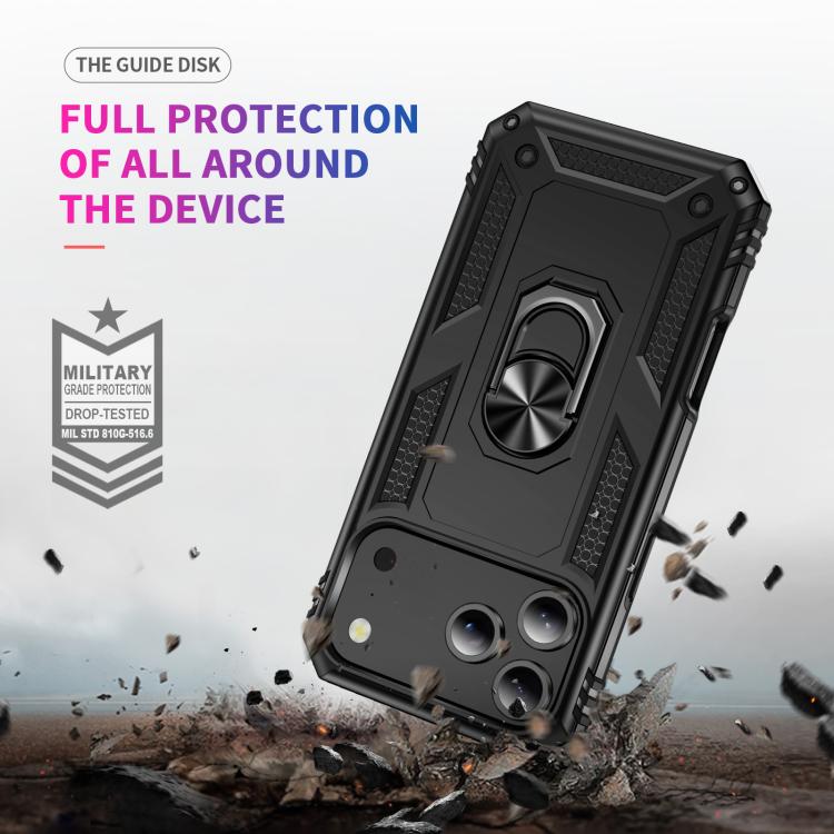 Shockproof TPU Hybrid PC Phone Case with Holder, For iPhone 18 Pro / 17 Pro, For iPhone 18 Pro Max / 17 Pro Max, For iPhone 17, For iPhone 17 Air
