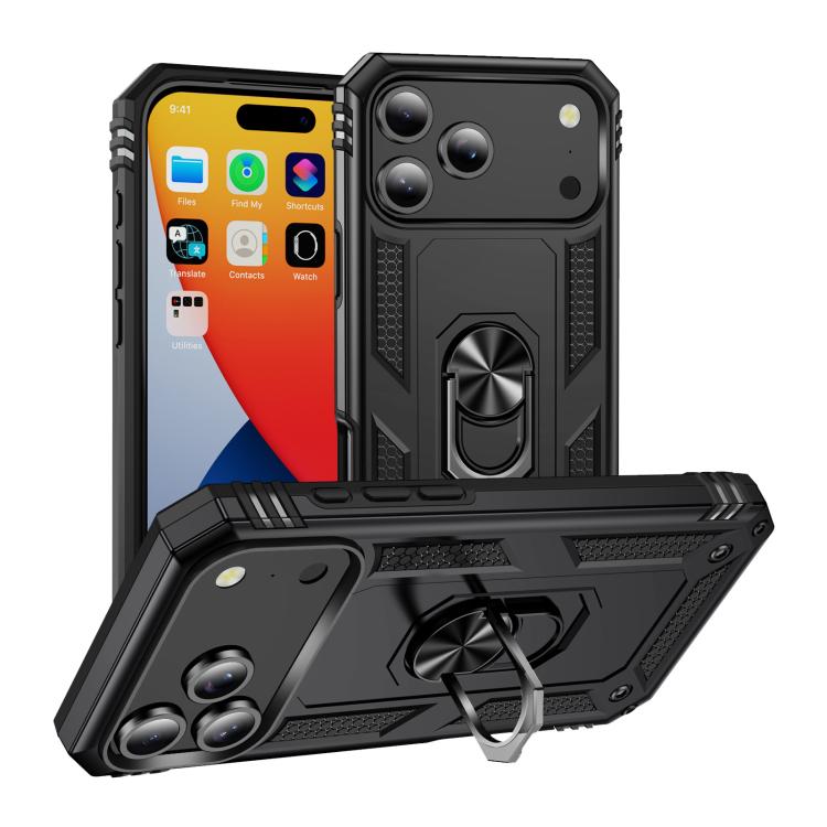 Shockproof TPU Hybrid PC Phone Case with Holder, For iPhone 18 Pro / 17 Pro, For iPhone 18 Pro Max / 17 Pro Max, For iPhone 17, For iPhone 17 Air