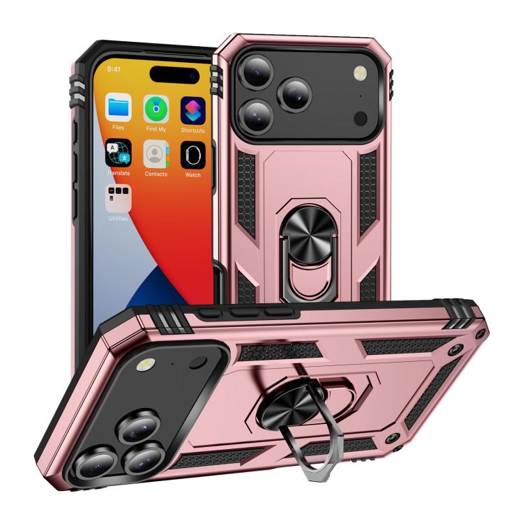 Shockproof TPU Hybrid PC Phone Case with Holder, For iPhone 18 Pro / 17 Pro, For iPhone 18 Pro Max / 17 Pro Max, For iPhone 17, For iPhone 17 Air