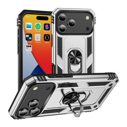 Shockproof TPU Hybrid PC Phone Case with Holder, For iPhone 18 Pro / 17 Pro, For iPhone 18 Pro Max / 17 Pro Max, For iPhone 17, For iPhone 17 Air