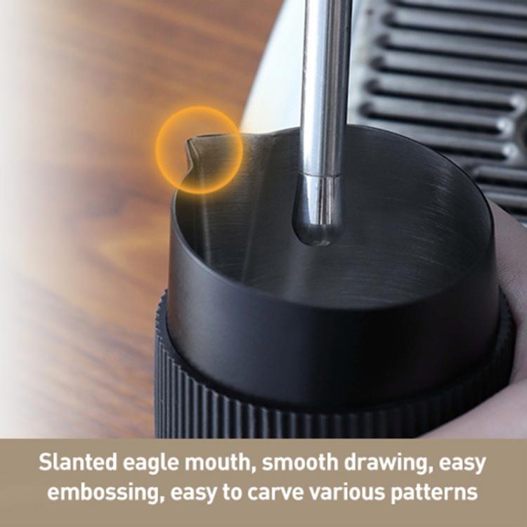 420ml Stainless Steel Latte Art Cup Oblique Mouth Anti-scalding Coffee Milk Foaming Cylinder with Scale